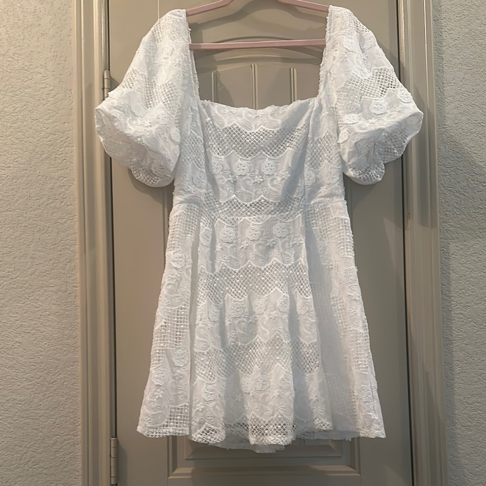 White A-line Dress